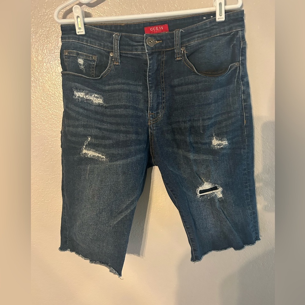 Guess denim blue Eco Jean shorts